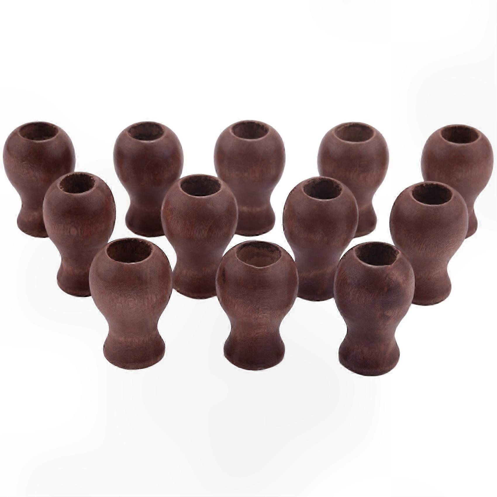 12-Pack Wooden Cord Knobs for Window Blinds, Small Ball Pendants for Hanging and Pull Ends