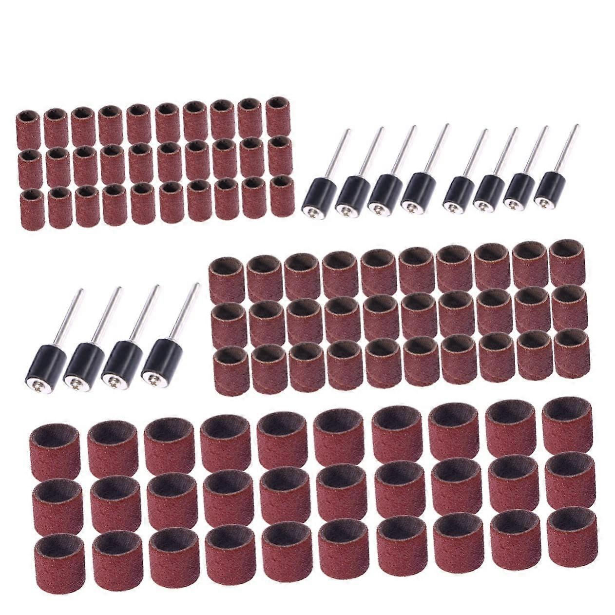 102pcs Nail Drill Sanding Bands Set with Drums for Universal Rotary Tools and Precision Shaping