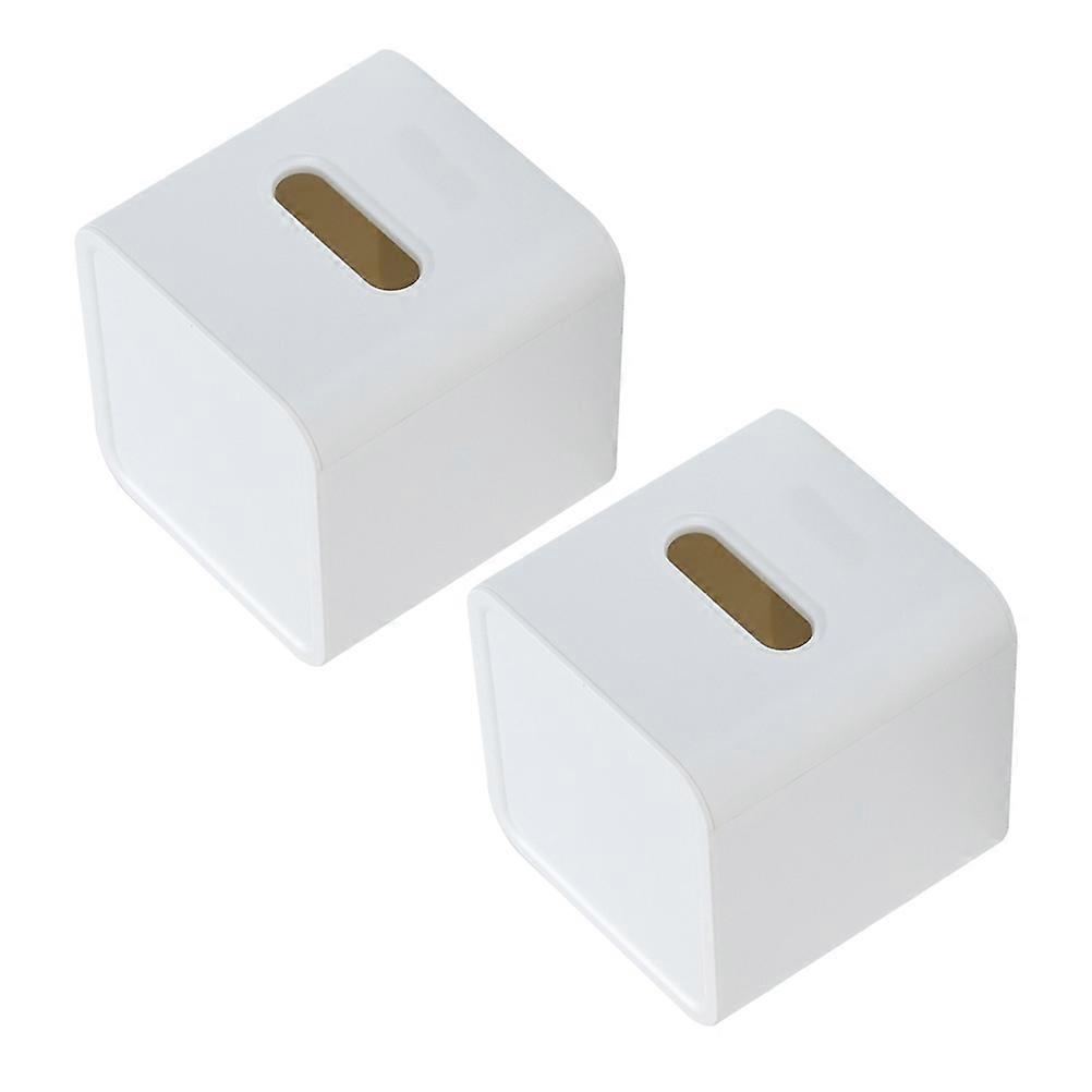 Plastic Bathroom Tissue Box Holder for Storage Use 4Pcs