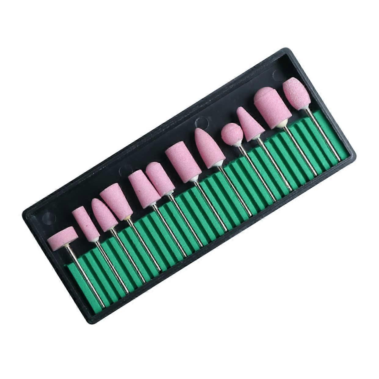 12pcs Nail Drill Bits Set for Acrylic Nails, MultiSize Manicure Bits for Salon Quality Finish