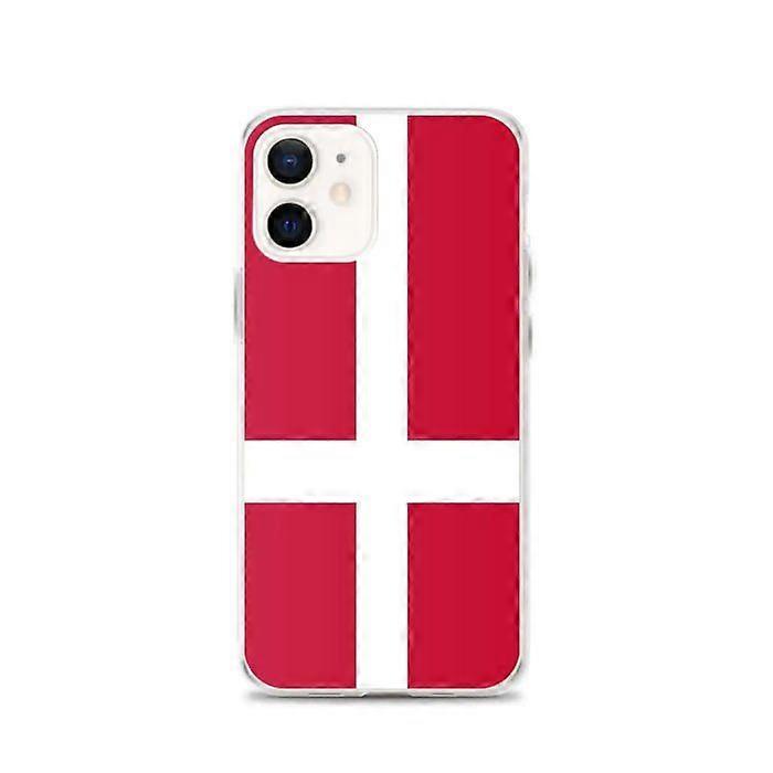 Phone Case – Denmark Flag – Compatible with iPhone 12 – Soft Case – Durable and Shockproof - Silicone - Pixelforma