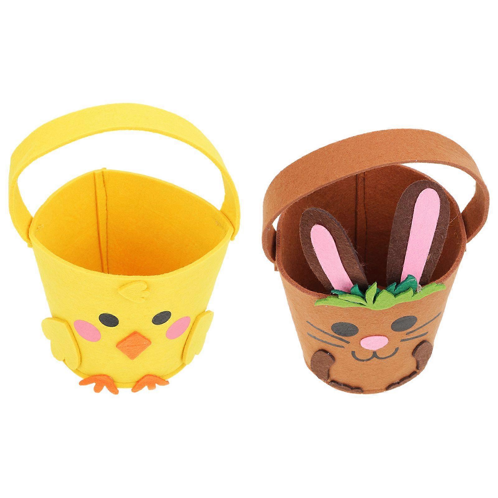 2pcs Creative Easter Candy Bags Candy Containers Gift Packaging Pouches for Easter