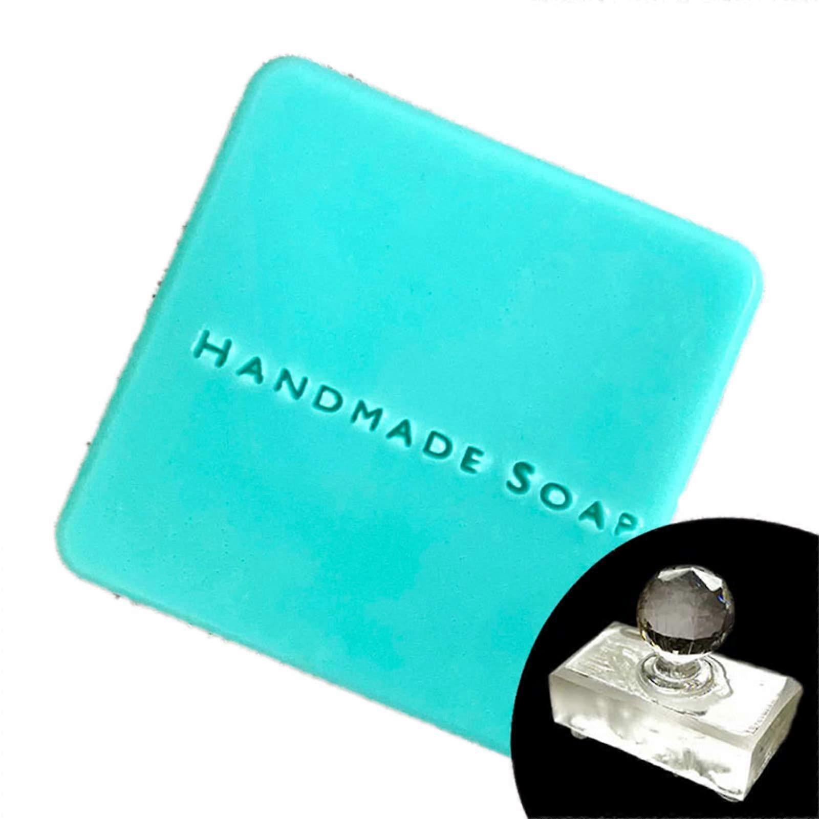 Soap Stamp Transparent Acrylic Handmade Soap Embossing Tool with Precise Positioning 5.1cm