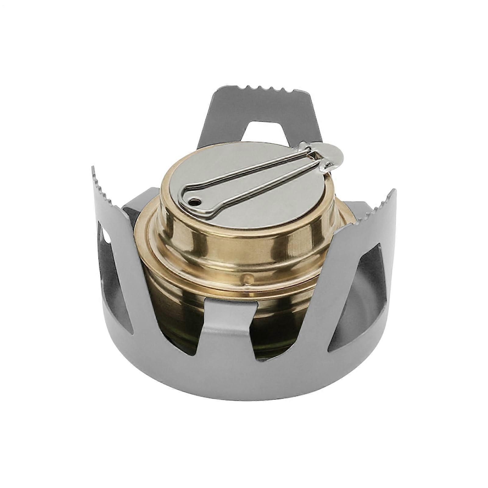 Camping Alcohol Stove with Adjustable Flame Control, Lightweight Compact Design for Hiking and Camping