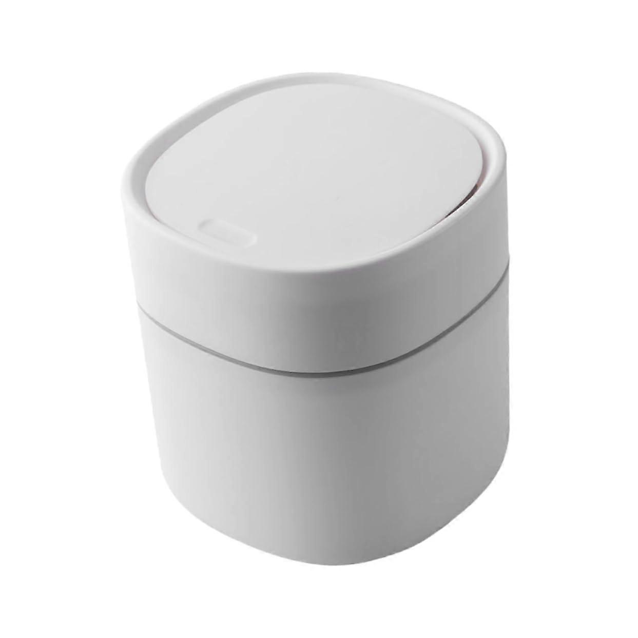 Desktop Trash Can with Odor Preventing Lid, Compact Countertop Bin for Office Bedroom Kitchen