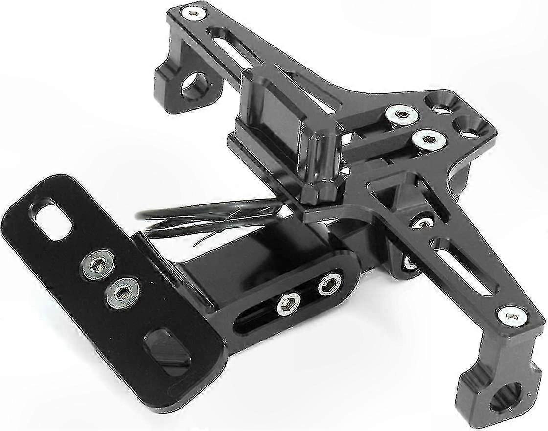 Adjustable Cycle Number Plate Holder with LED Light and H Bracket Frame