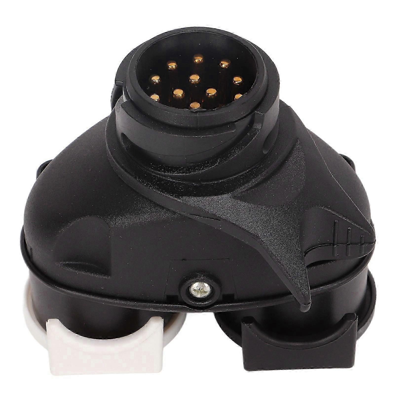 13 Pin to 7 Pin Trailer Plug Adapter Dual Socket Plug Conversion Adapter for All Trailer Plugs