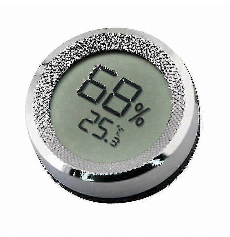 Digital Hygrometer for Cigar Storage with LCD Display Silver