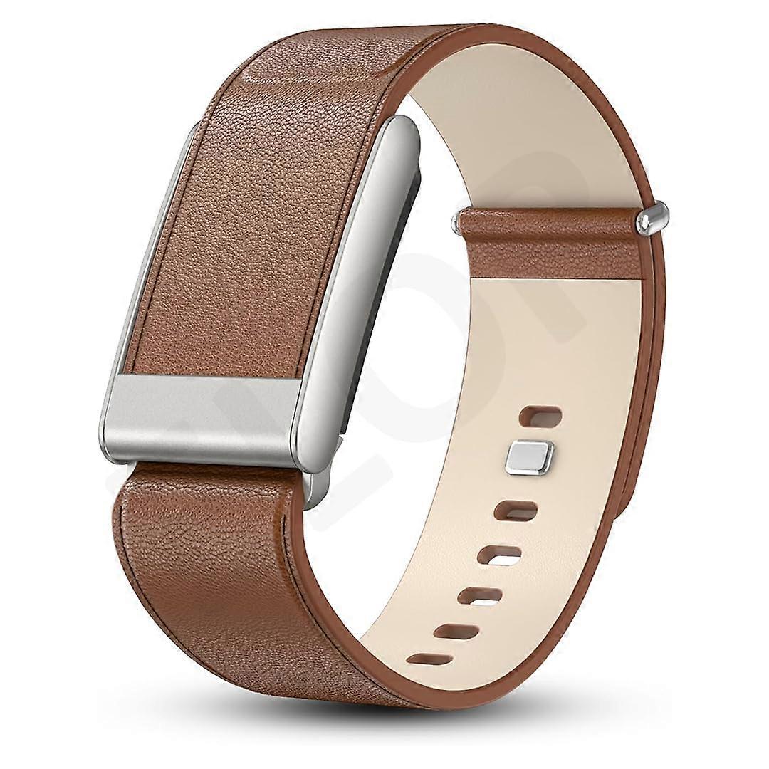 Leather Replacement Strap with Adjustable Loop and Sensor Fit, Brown  Leather for WHOOP 5.0