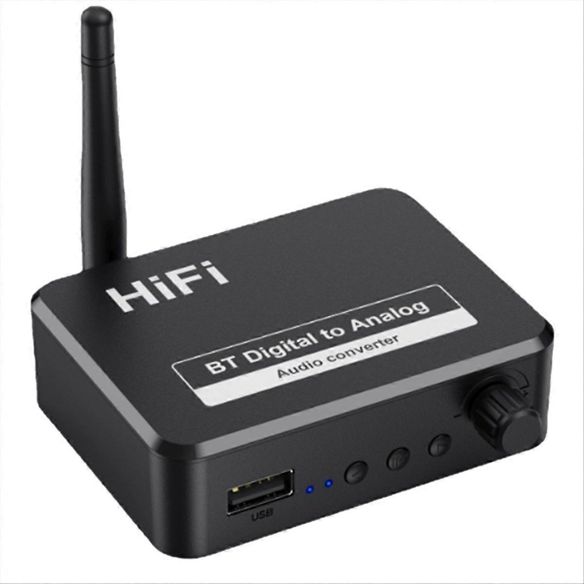 Bluetooth 5.3 Audio Receiver Digital to Analog Converter 3.5mm AUX