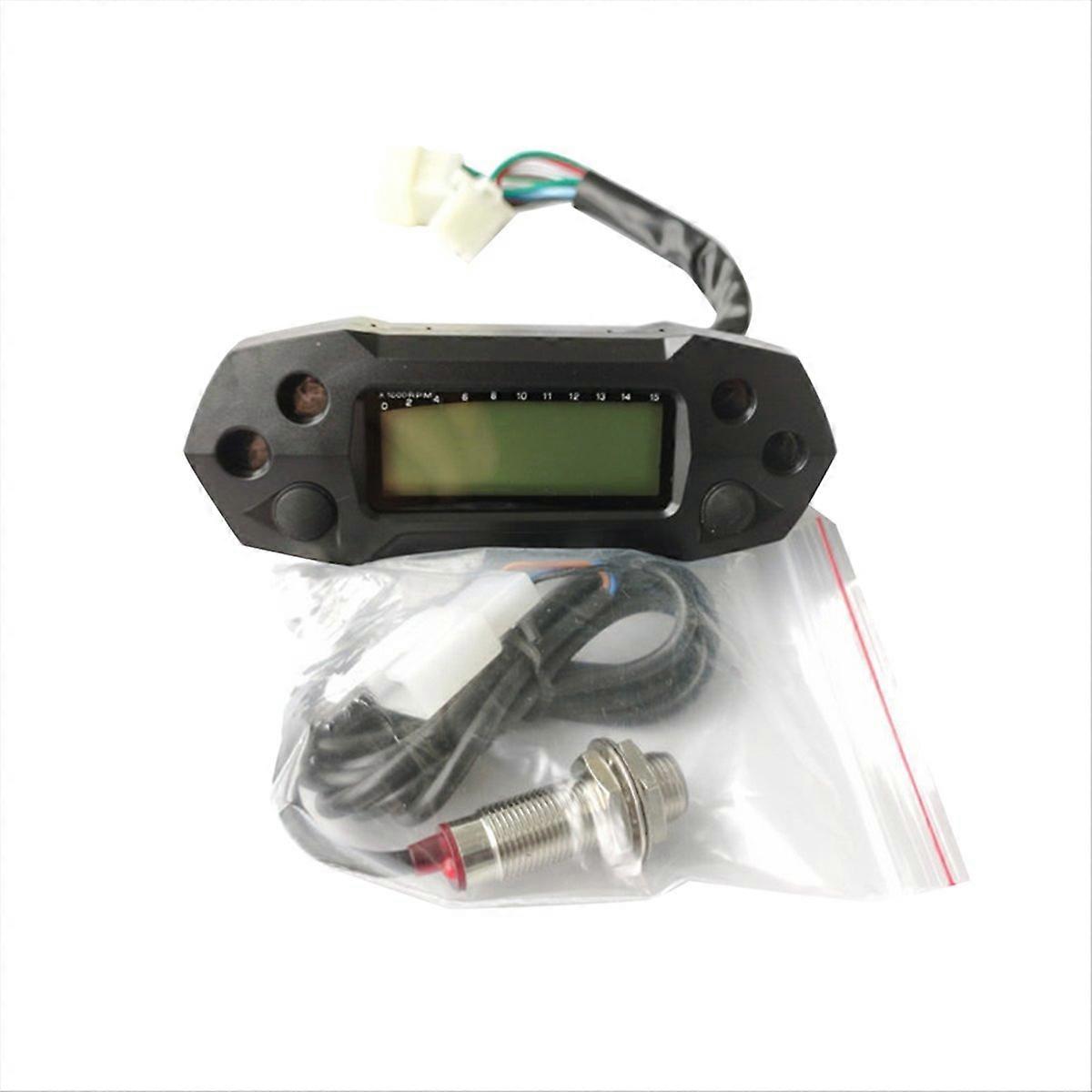 Universal Motorcycle LCD Speedometer Odometer Adjustable Oil Speed