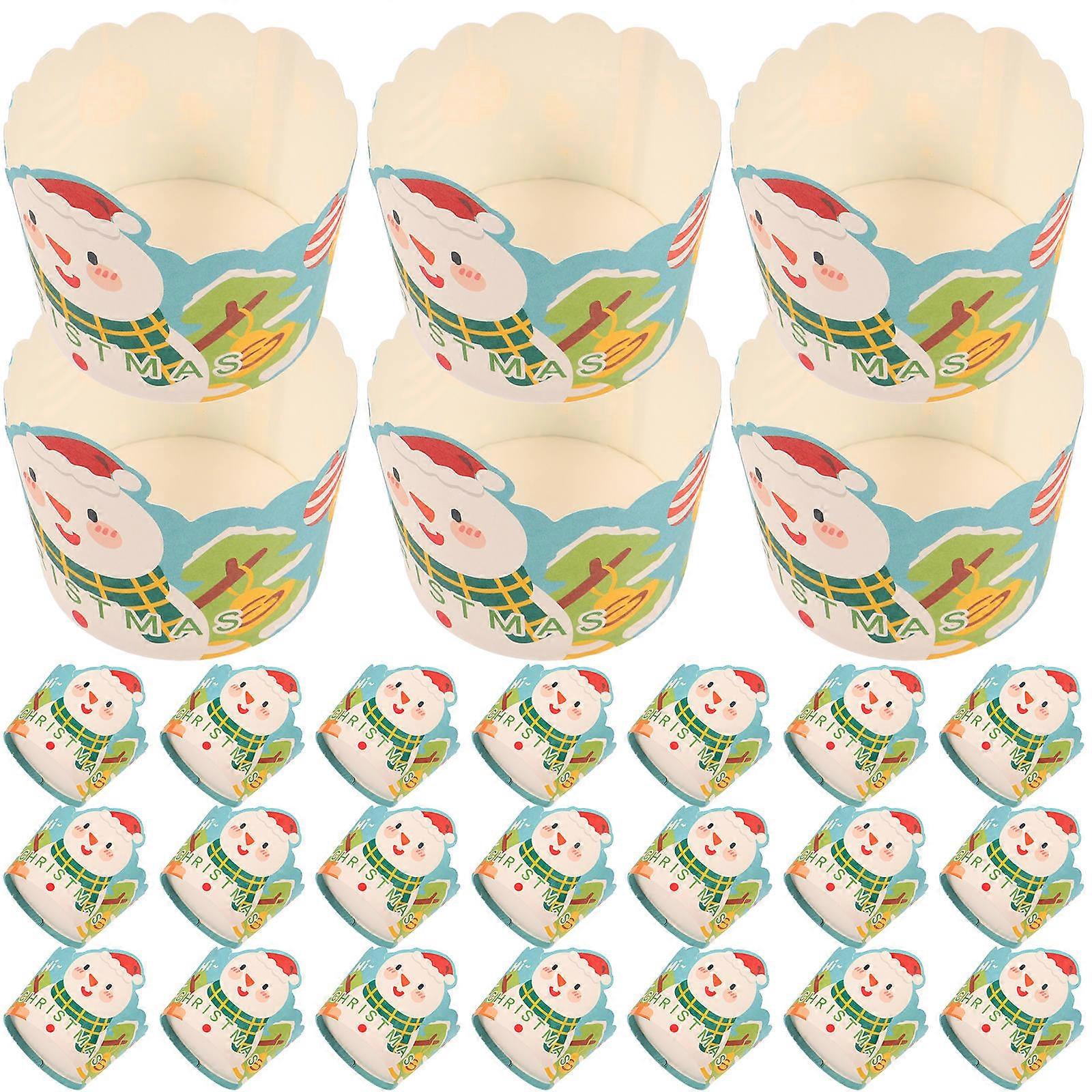 Christmas Cupcake Muffin Liners for Baking 50Pcs Multi Colored Paper Cups