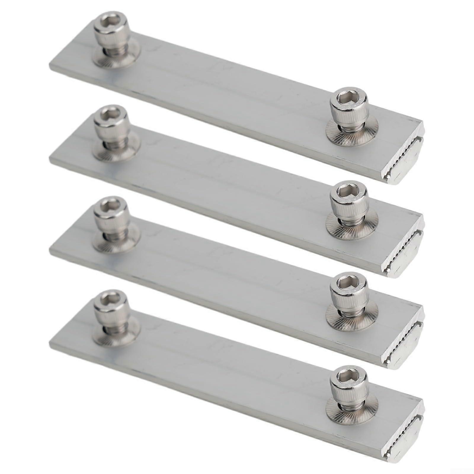 Solar Panel Mounting Rail Connector Set, Lightweight Aluminium PV Module Joiners 4pcs