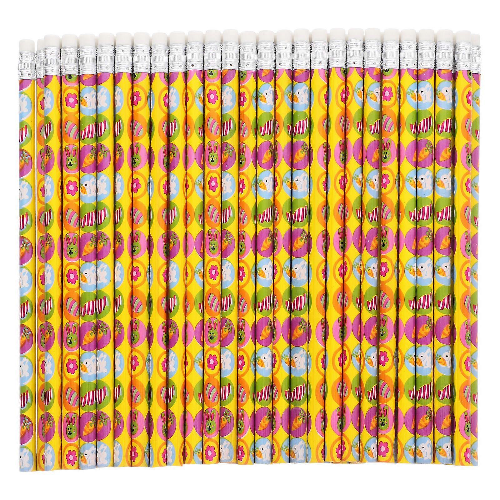 Multi Color Easter Wooden Pencils with Eraser for Students Use 250Pcs