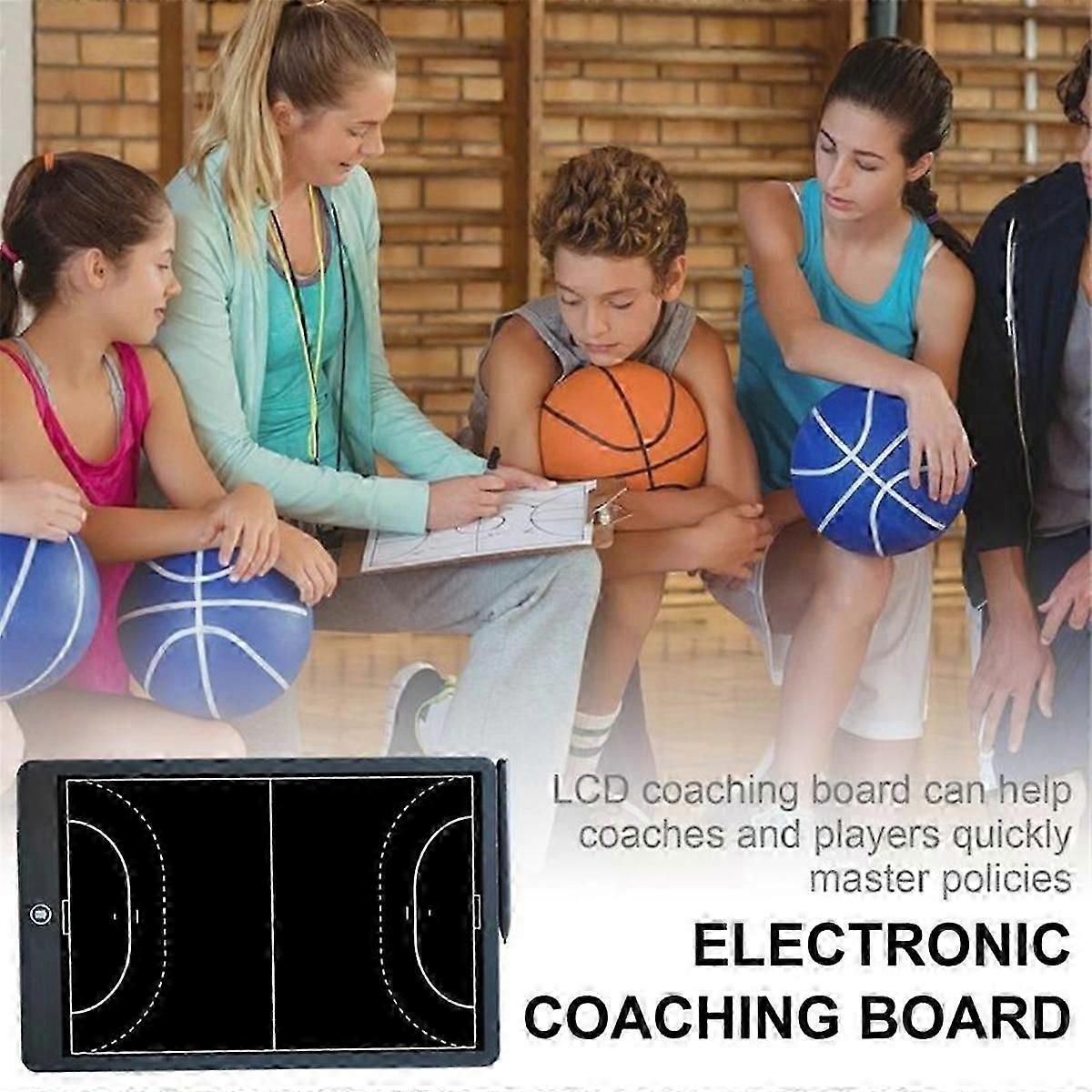 Electronic Coaching Board, 16Inch LCD Screen Strategy Marker Board with Lock Function for Basketbal