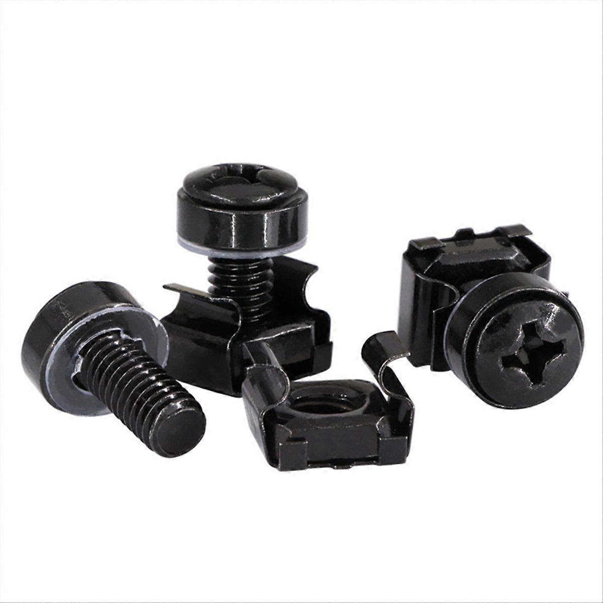 50Pcs M6x16mm Computer Rack Mount Cage Screws and Nuts & Washers