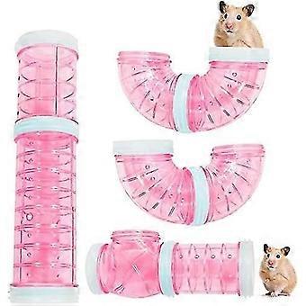 Hamster Tunnel, 8pcs Hamster Externe DIY Tunnel Röhre Übungskäfig Zubehör Diy Hamster Tunnel für Hamster Mäuse und andere kleine Haustierepink