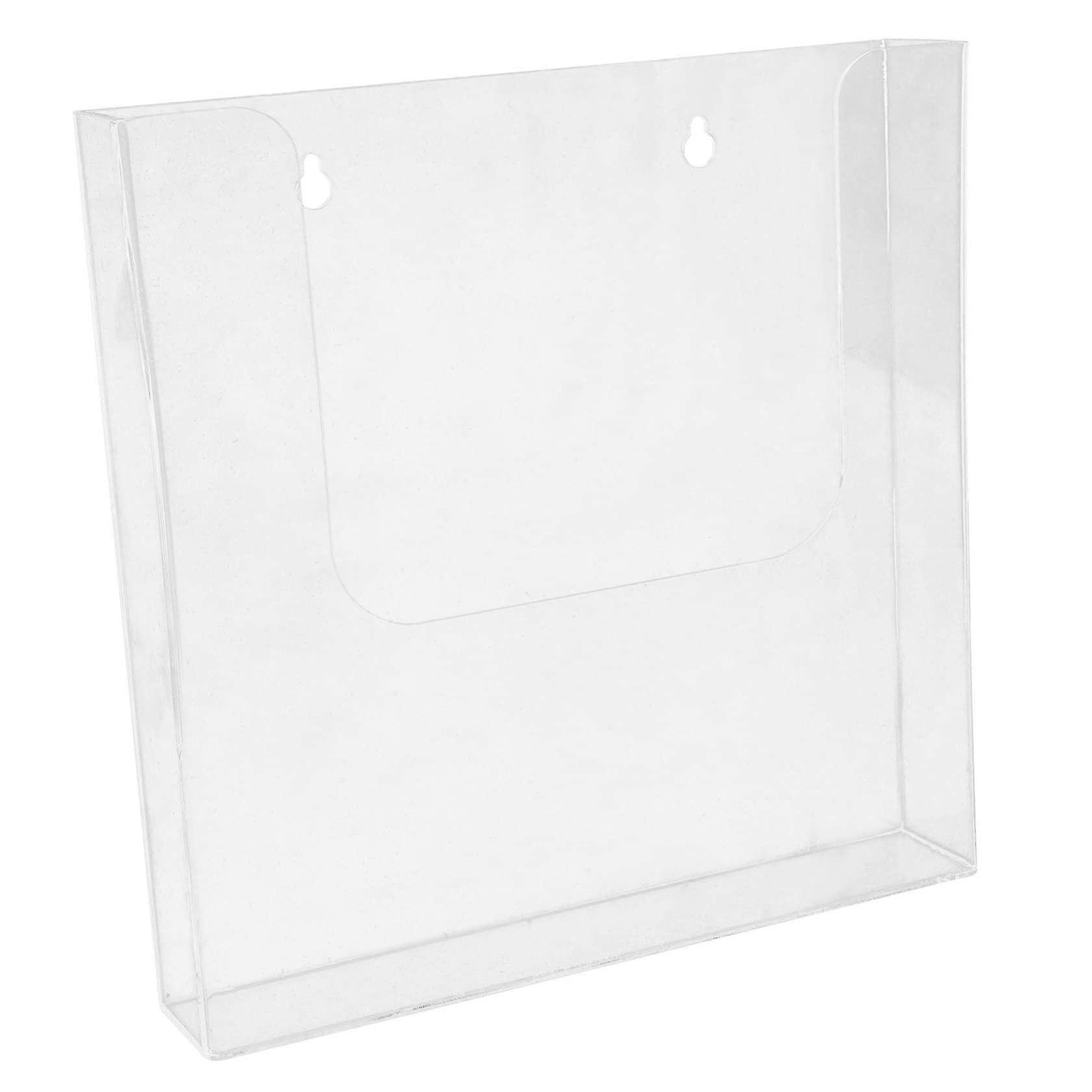 Wall Mounted File Organizer Acrylic Clear Brochure Holder SpaceSaving Document Display Rack
