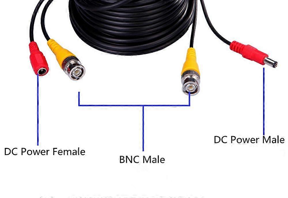 32ft(10m) BNC Video Power Siamese Cable Compatible With Surveillance Camera DVR Kit