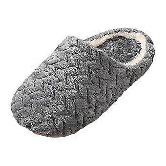 Ediodpoh Modèles Couple Nouvelles Pantoufles japonaises Jacquard Douces Semelle en Velours Silencieuses Pantoufles d'intérieur en Coton Pantoufles pour Hommes Gris Foncé
