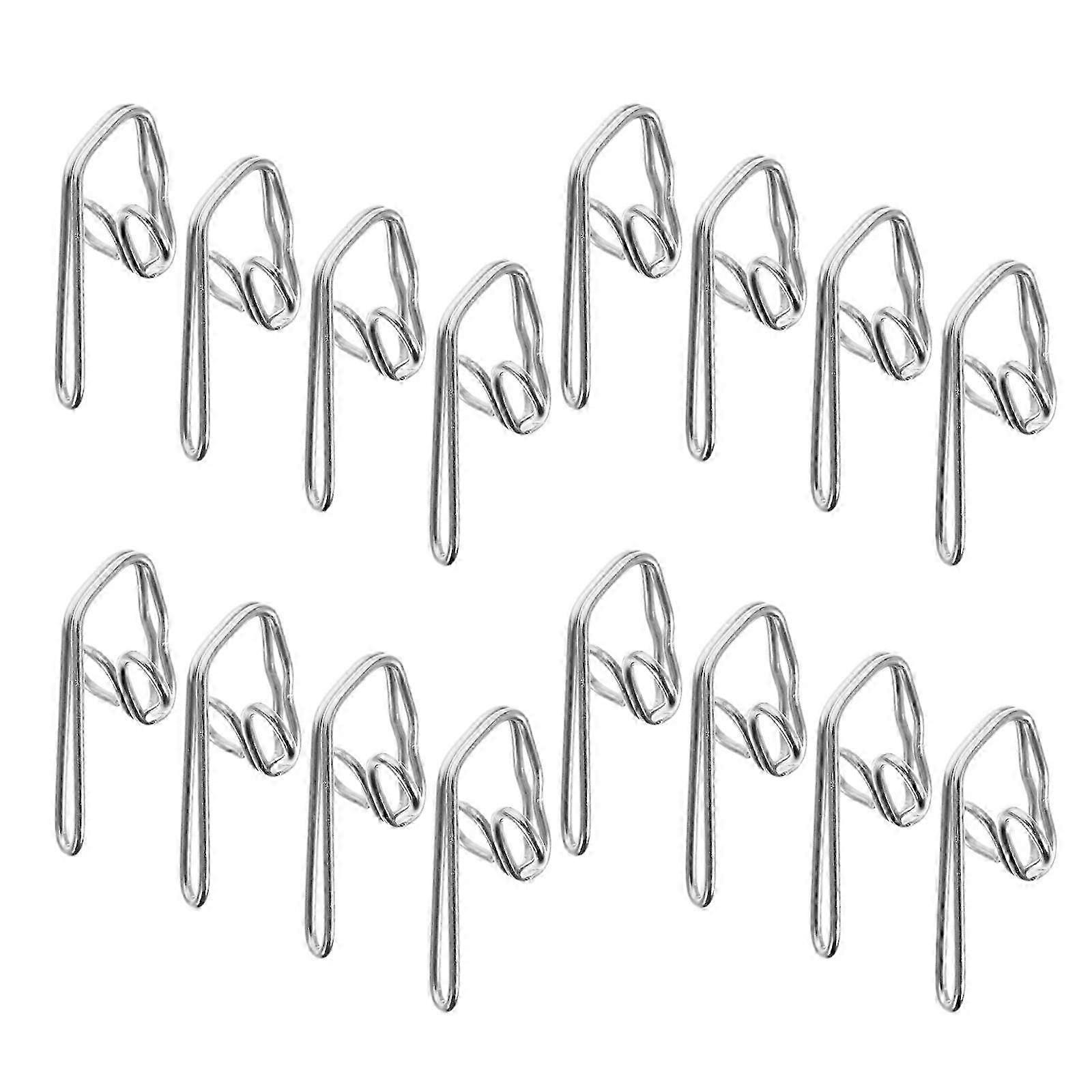 Silver Metal Drape Hooks for Curtains 30Pcs for Easy Installation