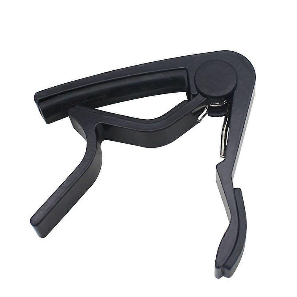 Quick Changing Alloy Trigger Clamp Key Capo for 6-string Folk Classic Guitar (Black)
