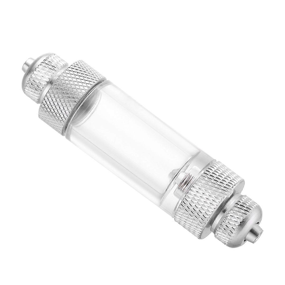 Co2 Bubble Counter Double Head Diffuser for Fish Aquarium 3Pcs Silver Set