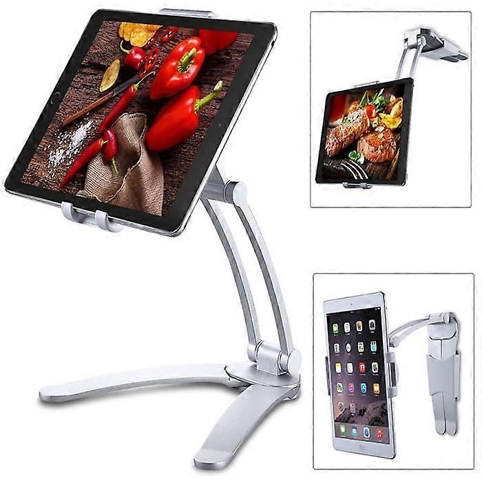 Adjustable iPad Tablet Wall Mount - Brand - Model - 4-10.5 inch - Silver