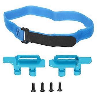 Metal Aluminum Alloy 3S 4S Tall Battery Holder Mount Hold Down with Battery Strap for Traxxas Maxx 1/10 RC Car Upgrade Parts Blue