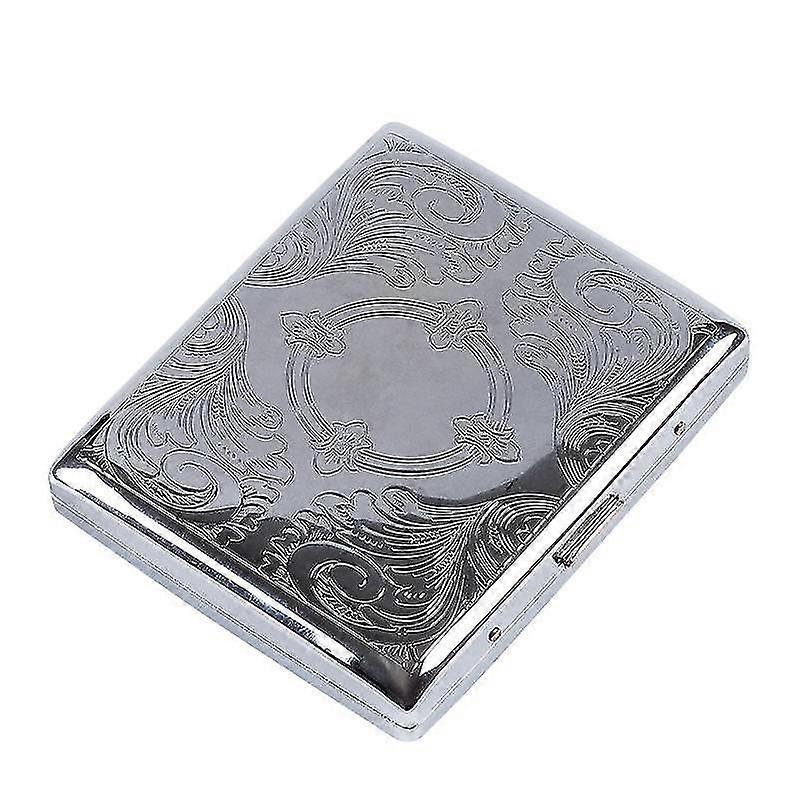 Leather metal cigarette case 20 pack creative personalized automatic opening