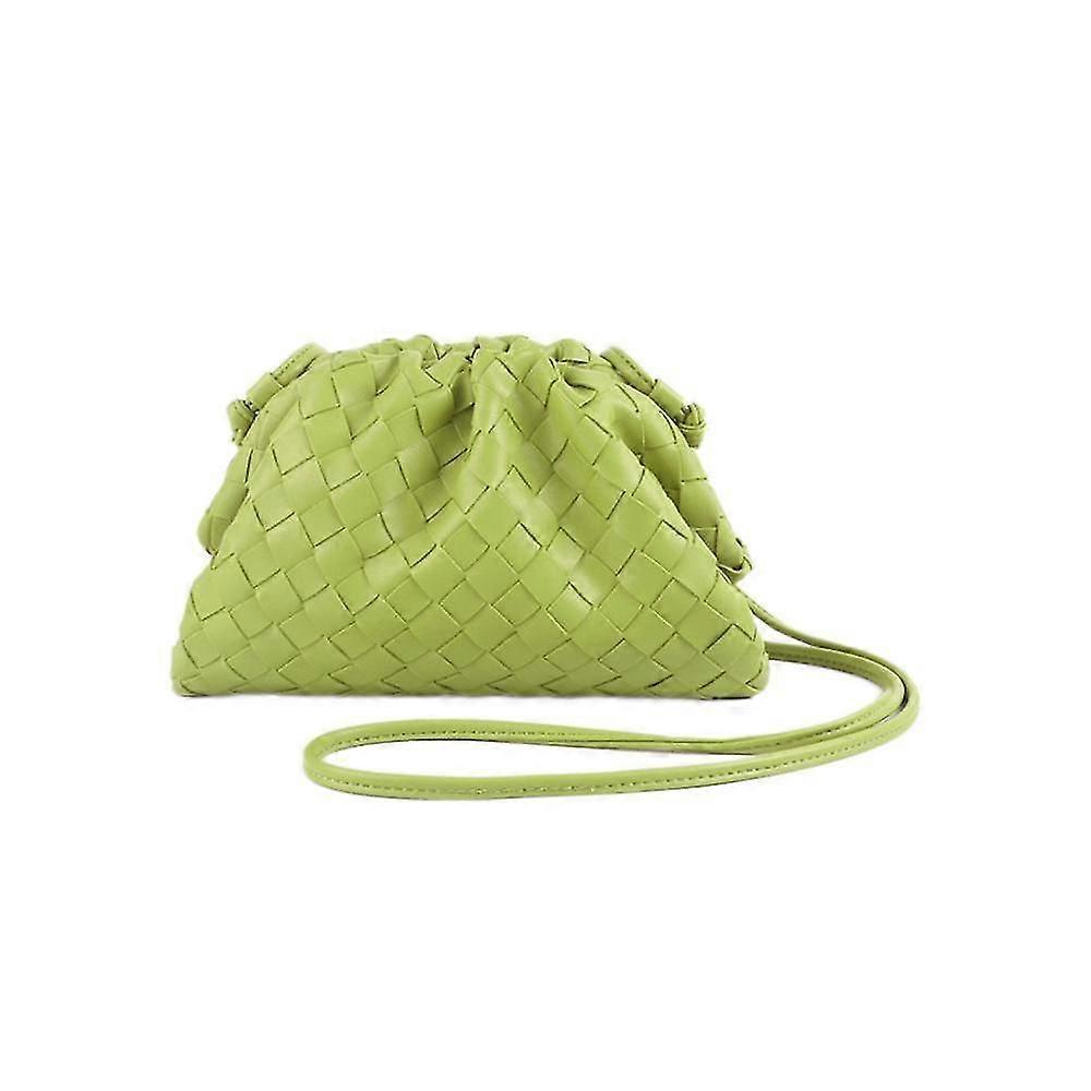 Pu vävd väska Satchel Cloud Mini läderkuvertväska