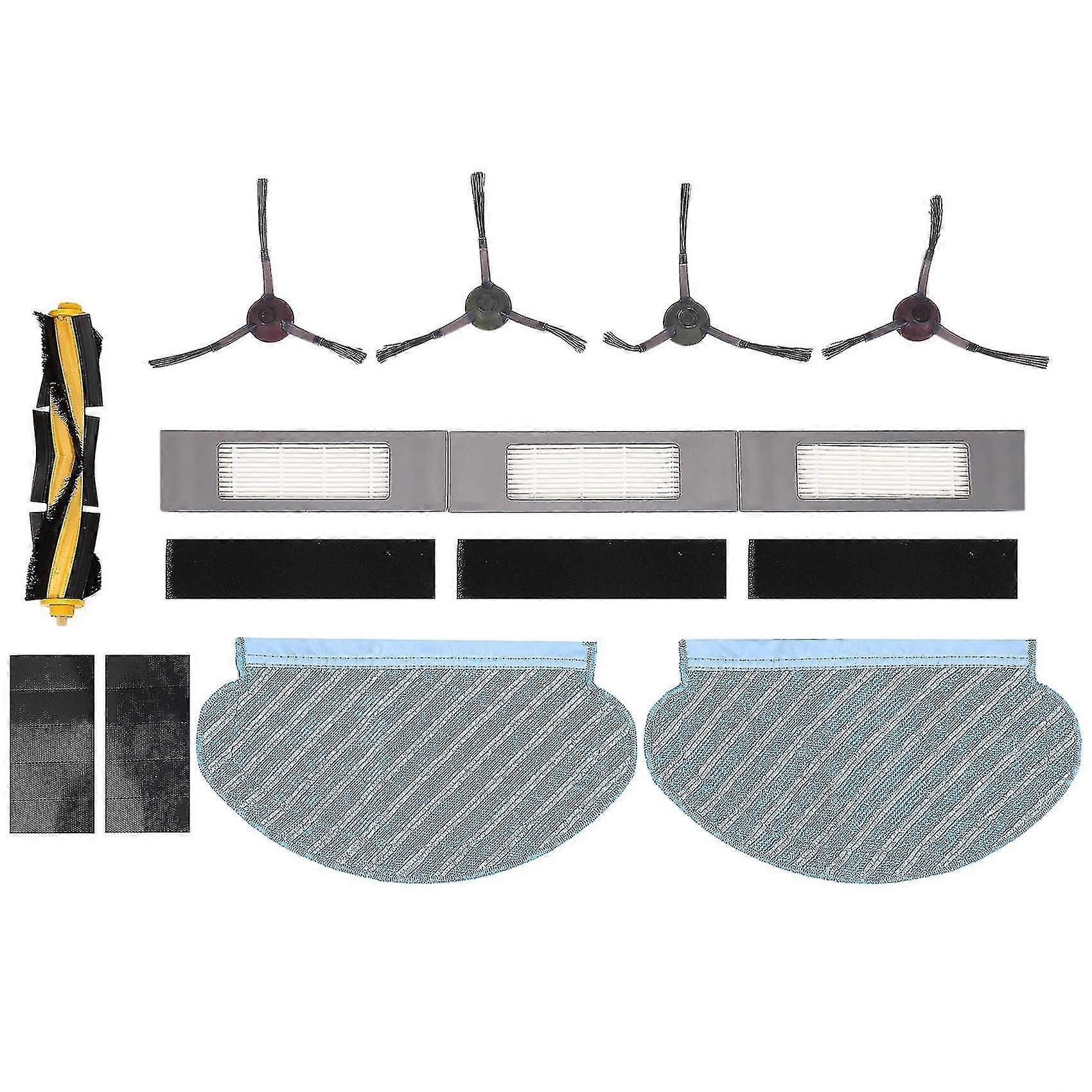 Roller Side Brush Filter Mop Cloth Kit Compatible With Ecovacs Deebot Ozmo 950