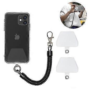 Cell Phone Lanyard Tether With Patch, Universal Smartphone Wrist Strap, Including 1pcs Phone Chain Cord And 2 Pcs Phone Tether Tabs