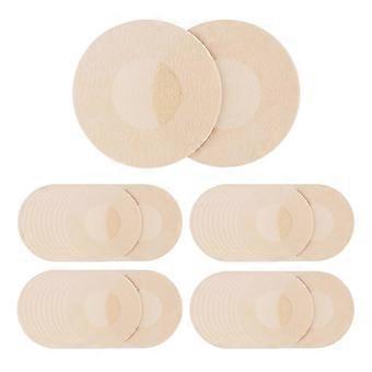 80 Pcs Disposable Nipple Covers, Self-adhesive Satin Breast Petals Stickers, No-Show Pasties Covers for Women Beige