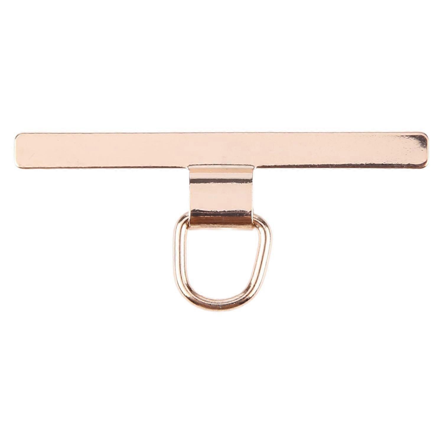 T-shaped design metal phone lanyard for smartphones - Gold attachment ring