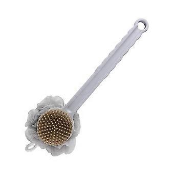 Long Handle Shower Brush, Bath Brush for Bathtub Double Sided Back Scrubber Body Brush (Grey)