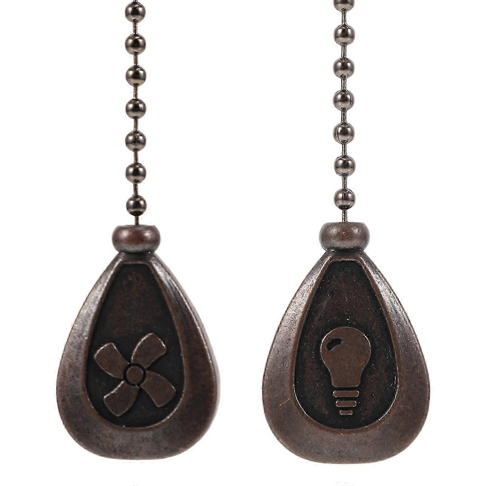 2Pcs Ceiling Fan Pull Chain Decorative Fan Light Pull Chain Pendant Extension