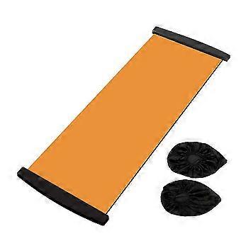 Yoga Gleitmatte Sport Fitness Gleitplatte Kernübung Laufen Skaten Beintraining Board Fitnessgeräte Orange 140cm