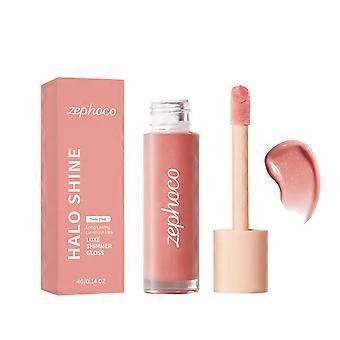 2pcs Lip Gloss, Water-light Pearl, Nude Pink, Light and Smooth, Natural Shine Makeup
