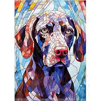 Stained Glass German Shorthaired Pointer Jigsaw Puzzle SQZ310