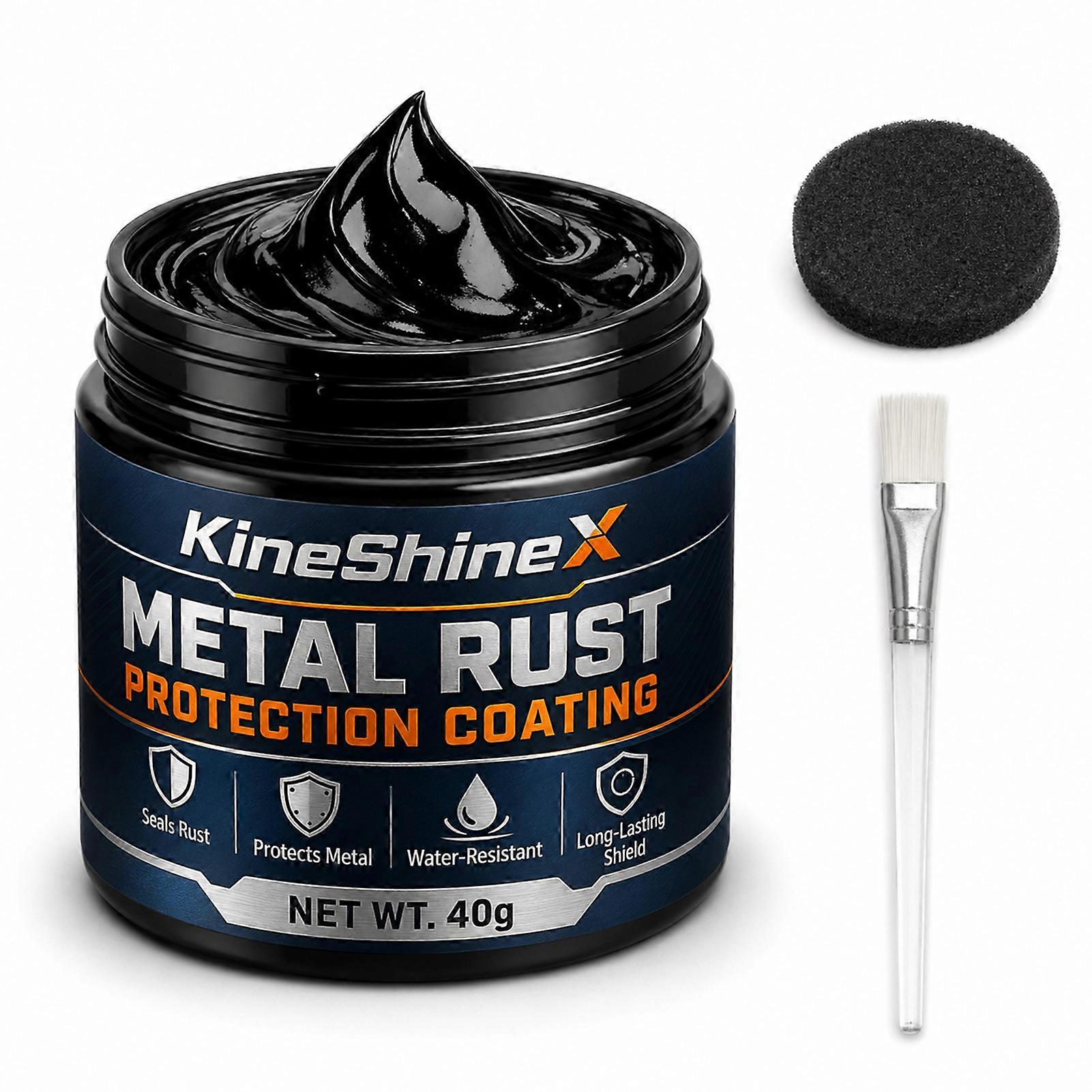 Pâte réparatrice antirouille Black Metal, revêtement protecteur antirouille pour voitures et surfaces métalliques, crème de restauration antirouille