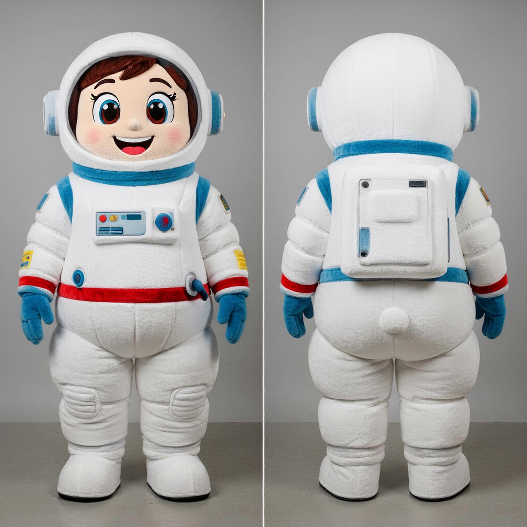 MASTICOT Ivory White Padded Astronaut Mascot