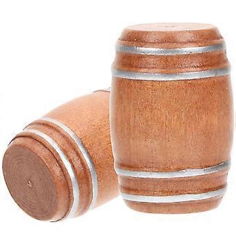 Mini-Holzfass-Modell für Bier und Wein, 2 Stück, hellbraun, für Hobbyisten, Dekoration, geeignet für Fotoaufnahmen