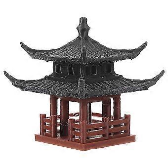 Mini Pavilion Decoration Fake Rock Model for Fish Tank Landscaping Plastic
