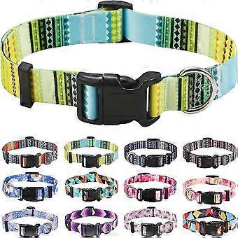 Dog Collar, Trendy Pattern with Quick Release Buckle, Bohemian, F
