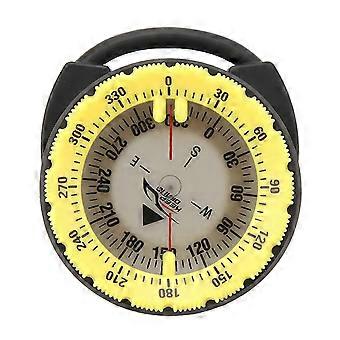 50M Underwater Diving Compass Luminous Magnetic Waterproof Pipe Clamp Diving Compass for Scuba Diving Water Sports Yellow
