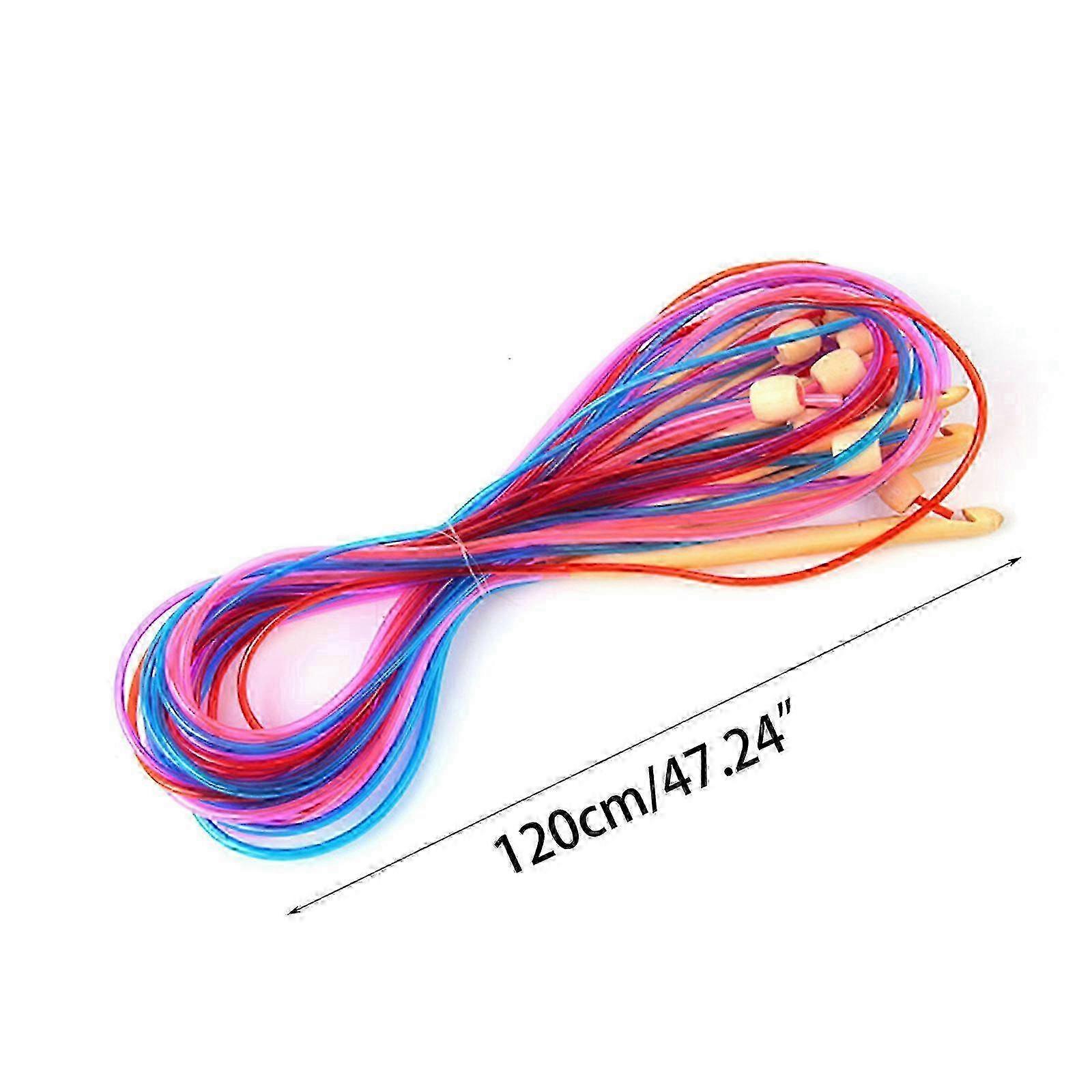 11pc Multicolour Tunisian Crochet Hook Set