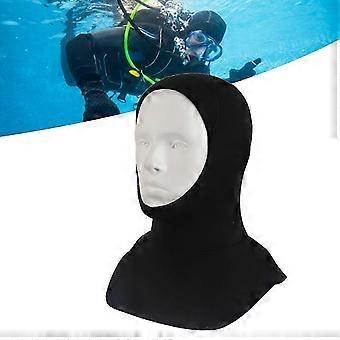 Tauchhaube 5mm Neopren Sonnenschutz Stretchy Schnell trocknender Thermo-Neoprenanzug Mütze für Männer Frauen Schwimmen S/M