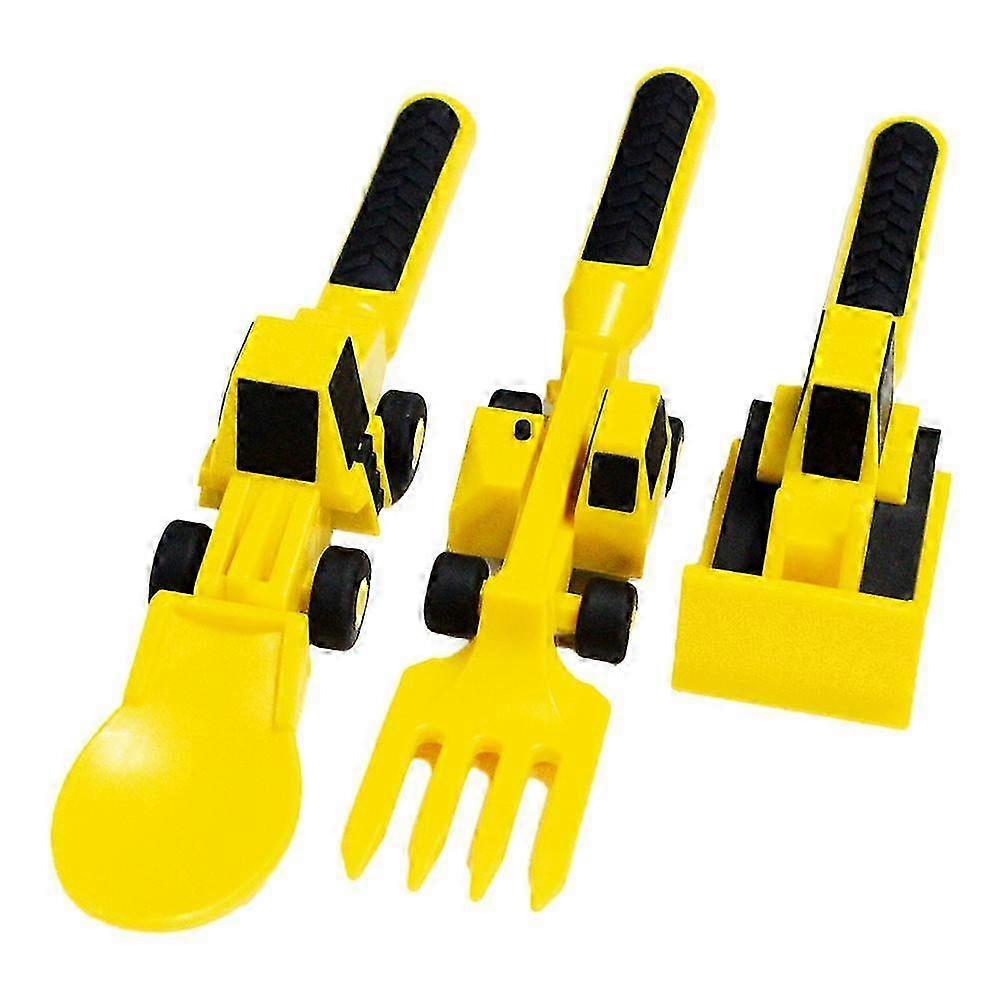 Yellow Construction Kids Cutlery Set