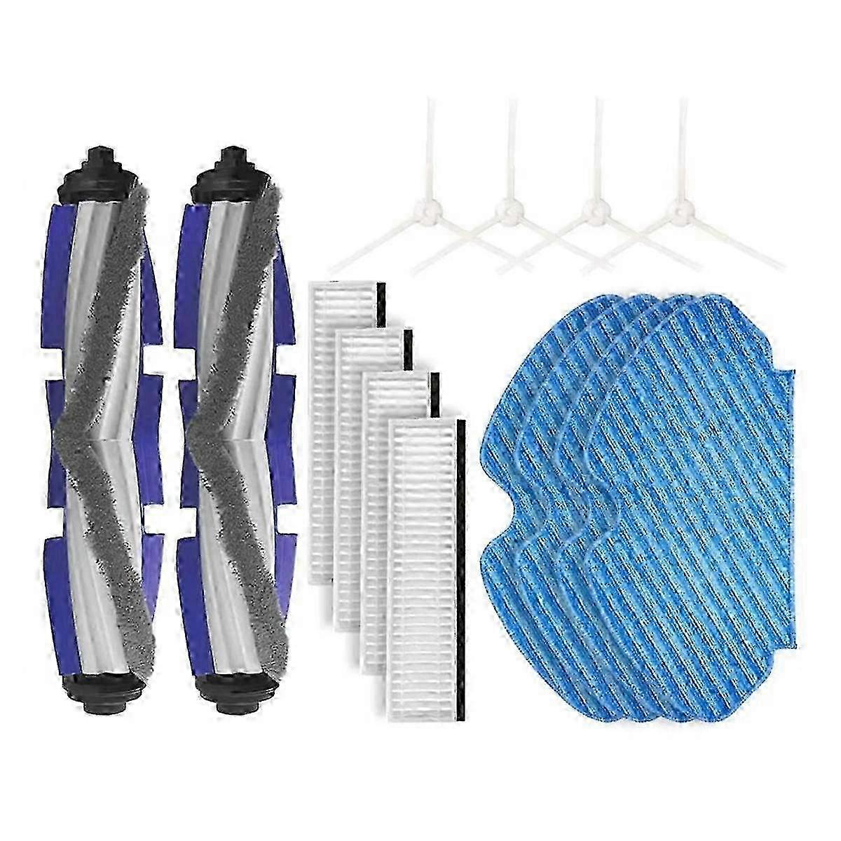 Robot Vacuum Mop Cloths & Side Brush compatible with RG7447WH/RG7455WH Models